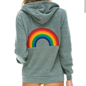 Aviator Nation Rainbow Embroidered Unisex Hoodie